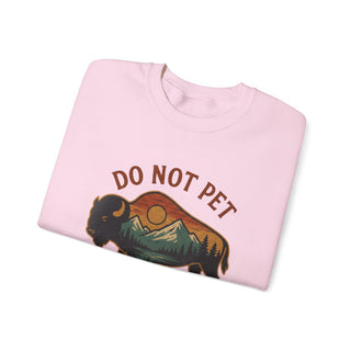 Do Not Pet The Fluffy Cows Camping Crewneck Sweatshirt