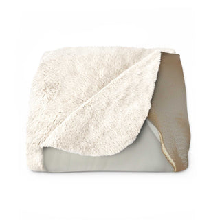Neutral gold floral sherpa blanket with plush fleece and velvety backside, 50x60 inches, cozy and soft