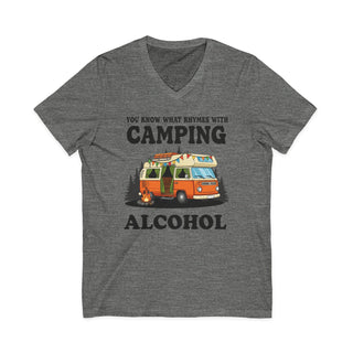 What Rhymes with Camping V‑Neck T-Shirt