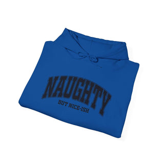 Naughty But Nice-ish Hoodie sweatshirt in cotton-polyester blend with adjustable hood and kangaroo pocket