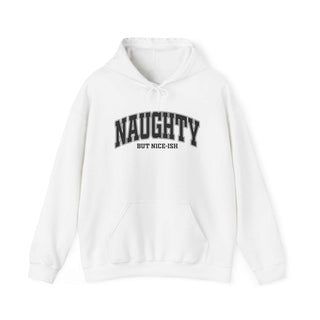 Naughty But Nice-ish Hoodie sweatshirt in cotton-polyester blend with adjustable hood and kangaroo pocket