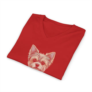 Yorkie Mom V-Neck T-Shirt