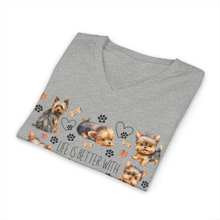 Yorkie Lover V-Neck T-Shirt