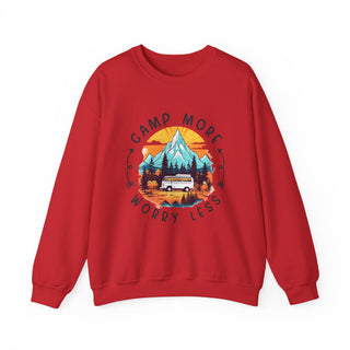 Camp More Worry Less Crewneck Sweatshirt