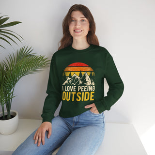 I Love Peeing Outside Retro Camping Crewneck