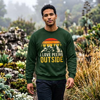 I Love Peeing Outside Retro Camping Crewneck