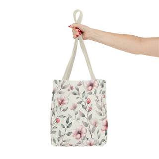 Blush Watercolor Floral Tote Bag