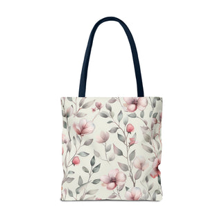 Blush Watercolor Floral Tote Bag
