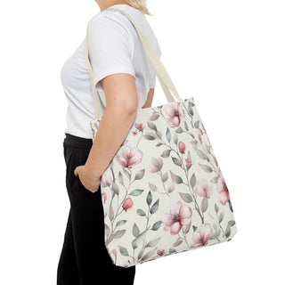 Blush Watercolor Floral Tote Bag