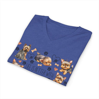 Yorkie Lover V-Neck T-Shirt