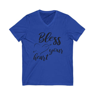 Bless Your Heart V-neck t-shirt in soft cotton with stylish fit and breathable fabric