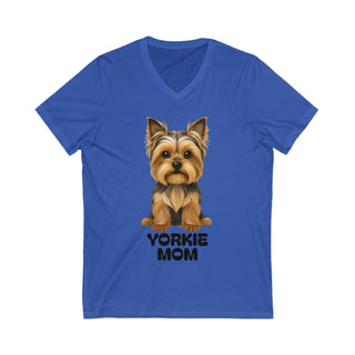 Yorkshire Terrier Mom V-Neck T-Shirt