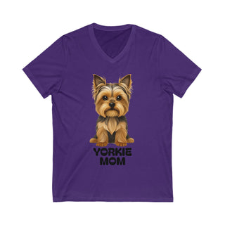 Yorkshire Terrier Mom V-Neck T-Shirt