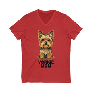 Yorkshire Terrier Mom V-Neck T-Shirt