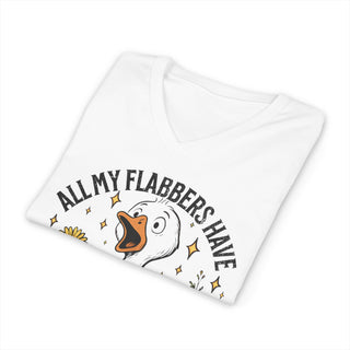 All My Flabbers V-Neck T-Shirt