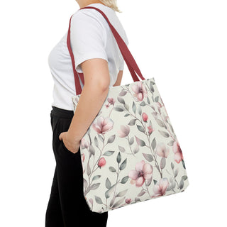 Blush Watercolor Floral Tote Bag
