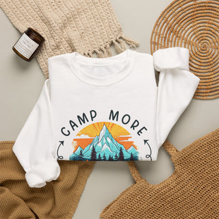 Camp More Worry Less Crewneck Sweatshirt