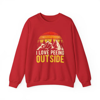 I Love Peeing Outside Retro Camping Crewneck