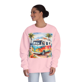 Vintage VW Camper Beach Crewneck Sweatshirt