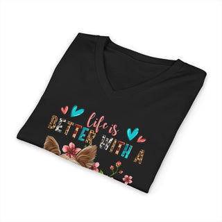 Life Is Better With A Yorkie V-Neck T-Shirt