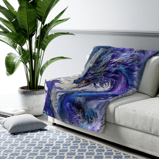 Blue Dragon Sherpa Blanket