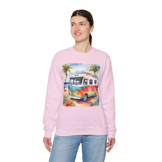 Retro Beach Van Camping Sweatshirt