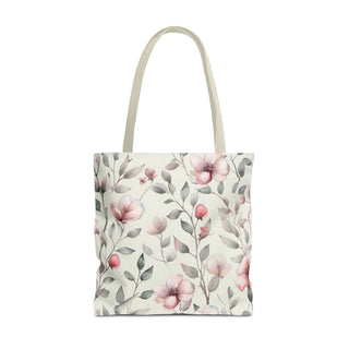 Blush Watercolor Floral Tote Bag
