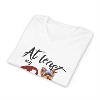 At Least My Dog Loves Me V-Neck T-Shirt