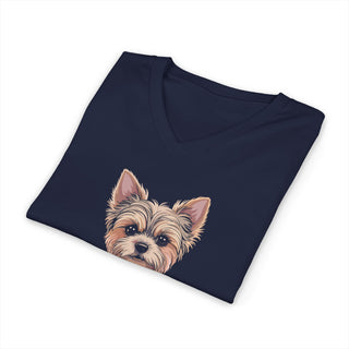 Yorkie Mom V-Neck T-Shirt