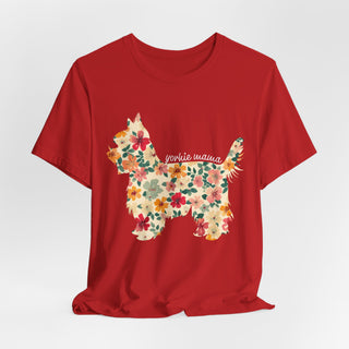 Floral Yorkie Mama T-Shirt