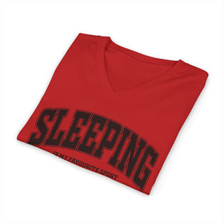 Sleeping Is My Favorite Sport V-Neck T-Shirt