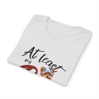 At Least My Dog Loves Me V-Neck T-Shirt