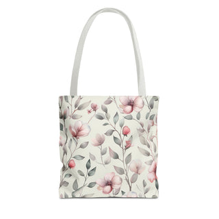 Blush Watercolor Floral Tote Bag