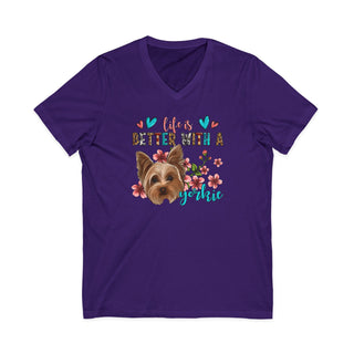 Life Is Better With A Yorkie V-Neck T-Shirt