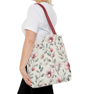 Blush Watercolor Floral Tote Bag