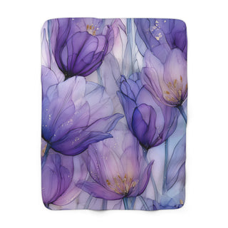 Cozy Floral Sherpa Blanket
