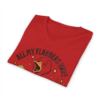 All My Flabbers V-Neck T-Shirt