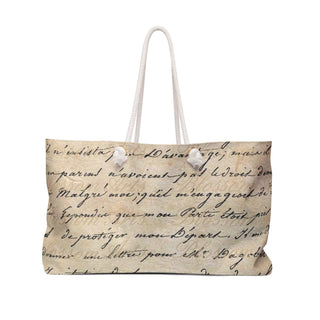 Vintage Script Weekender Bag