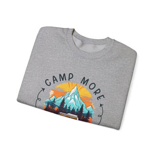 Camp More Worry Less Crewneck Sweatshirt
