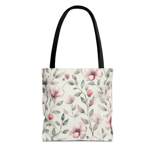 Blush Watercolor Floral Tote Bag