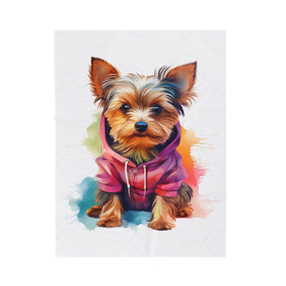 Yorkie Paint Velveteen Plush Blanket