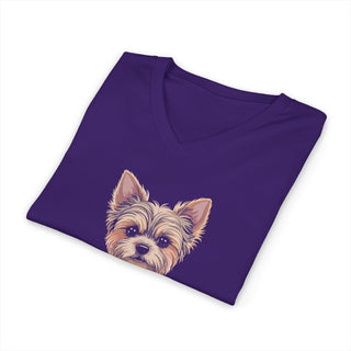 Yorkie Mom V-Neck T-Shirt