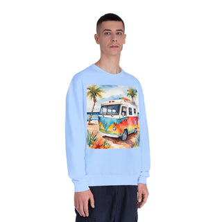 Vintage VW Camper Beach Crewneck Sweatshirt