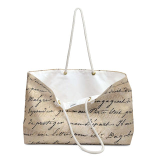 Vintage Script Weekender Bag