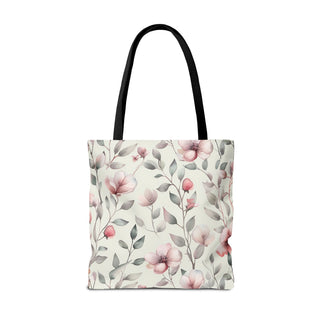 Blush Watercolor Floral Tote Bag