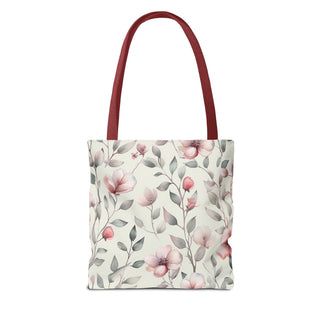 Blush Watercolor Floral Tote Bag