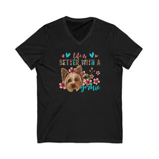 Life Is Better With A Yorkie V-Neck T-Shirt