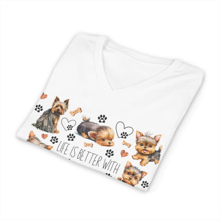 Yorkie Lover V-Neck T-Shirt