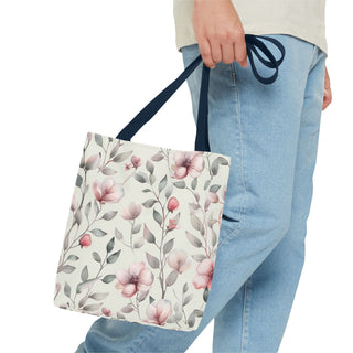 Blush Watercolor Floral Tote Bag