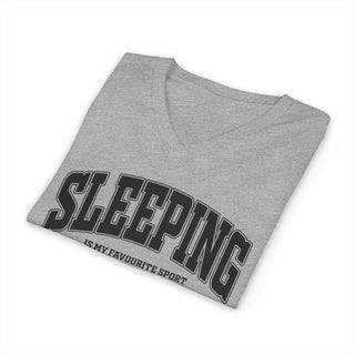 Sleeping Is My Favorite Sport V-Neck T-Shirt